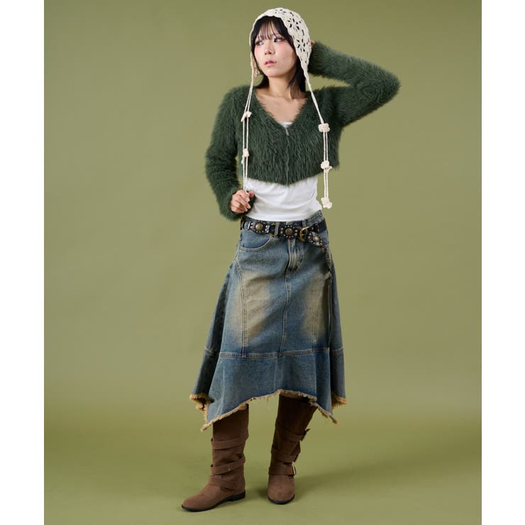 シャギーショートニットカーデ | WEGO【WOMEN】 | 詳細画像3 