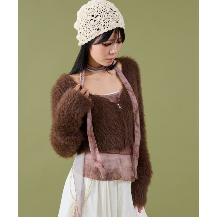 シャギーショートニットカーデ | WEGO【WOMEN】 | 詳細画像5 