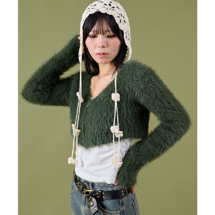 シャギーショートニットカーデ | WEGO【WOMEN】 | 詳細画像9 