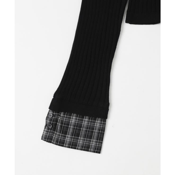 チェックドッキングWジップニット | WEGO【WOMEN】 | 詳細画像14 