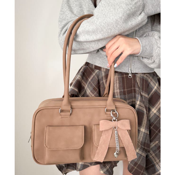 チャーム付きスクエアボストンバッグ | WEGO【WOMEN】 | 詳細画像13 