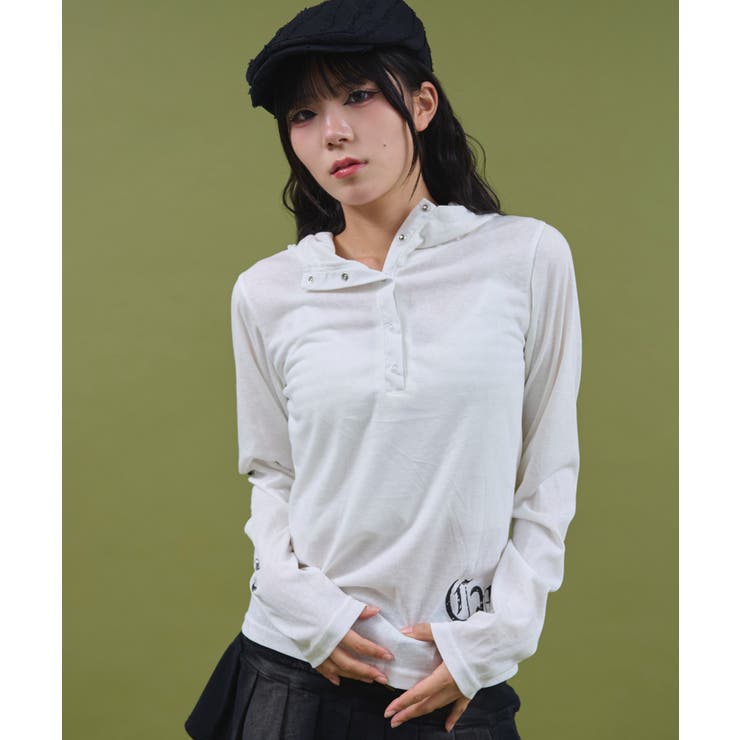 キーネックロゴデザインフーディー | WEGO【WOMEN】 | 詳細画像1 