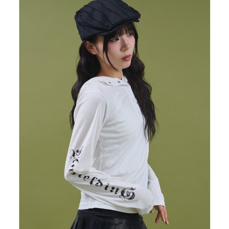 キーネックロゴデザインフーディー | WEGO【WOMEN】 | 詳細画像6 