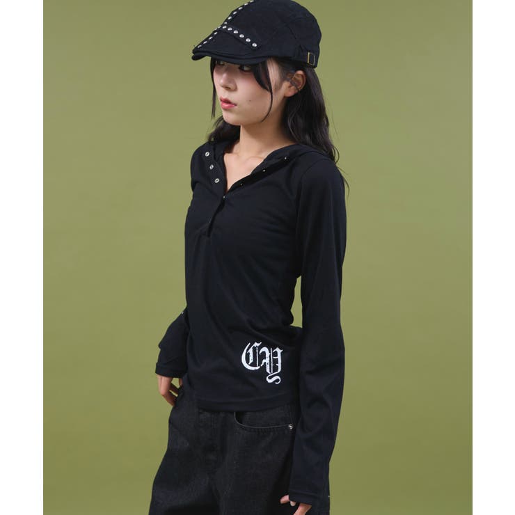 キーネックロゴデザインフーディー | WEGO【WOMEN】 | 詳細画像9 