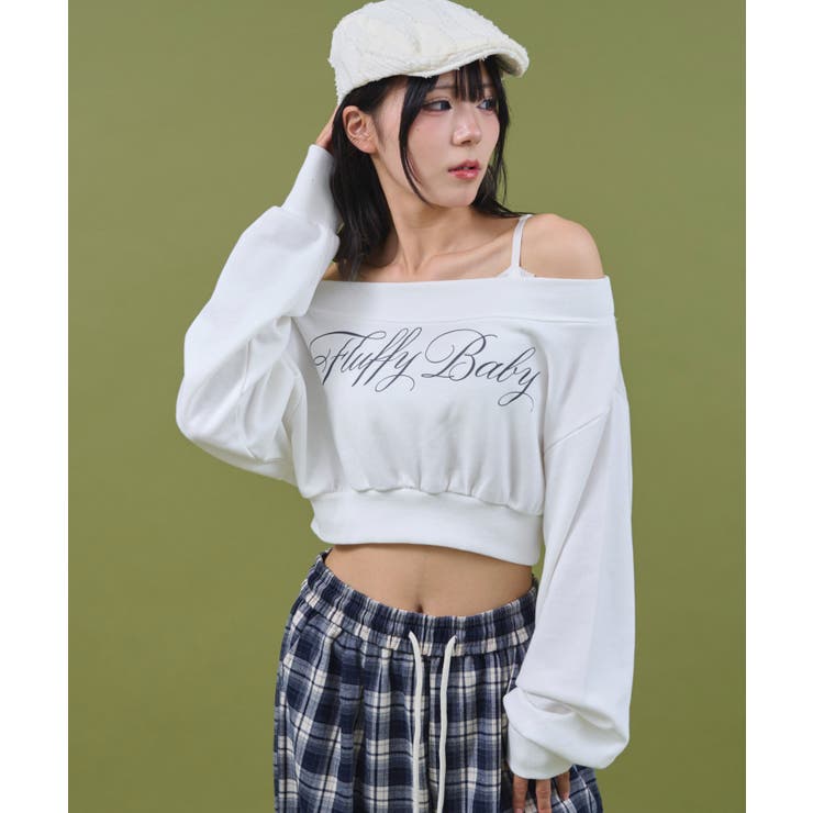 ワイドショルダーロゴスウェット | WEGO【WOMEN】 | 詳細画像5 