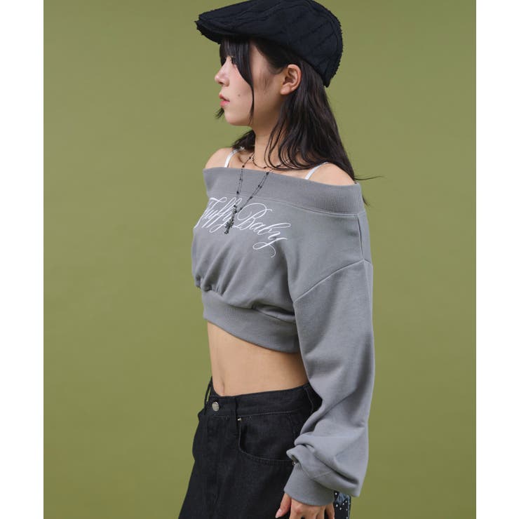 ワイドショルダーロゴスウェット | WEGO【WOMEN】 | 詳細画像8 