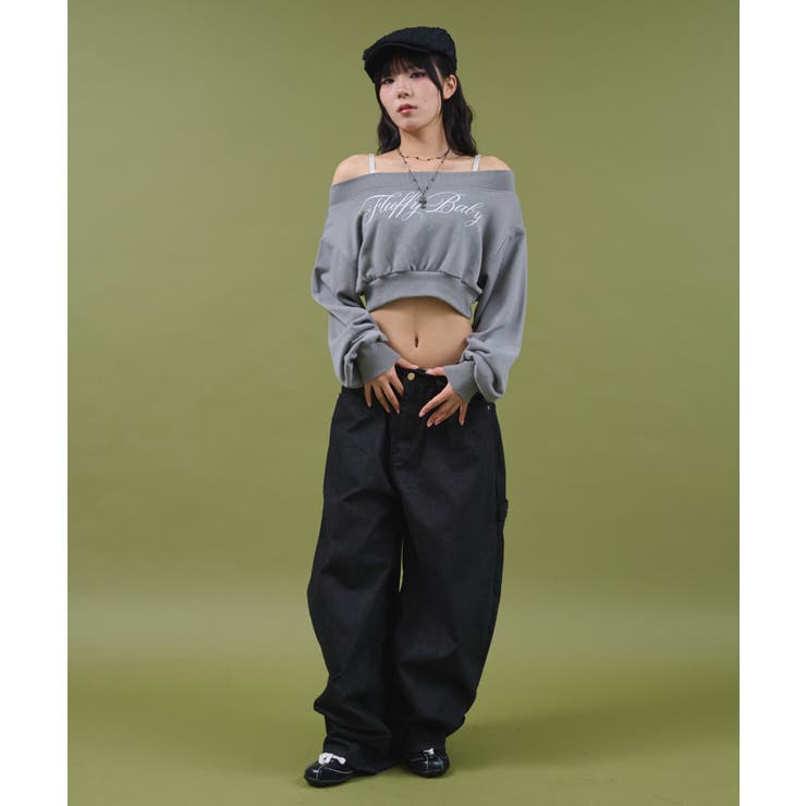 ワイドショルダーロゴスウェット | WEGO【WOMEN】 | 詳細画像11 