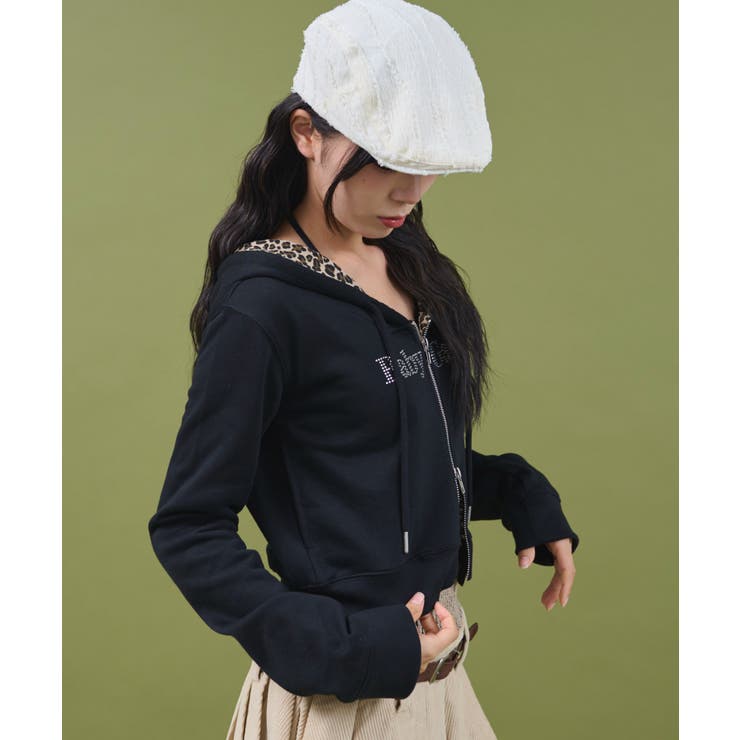 ラインストーンショートパーカー | WEGO【WOMEN】 | 詳細画像6 