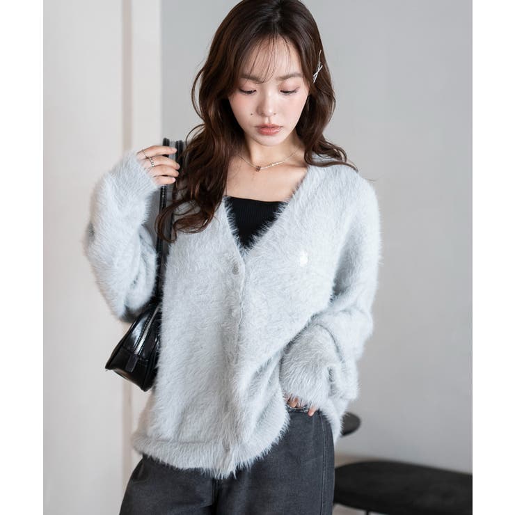 別注USPOLOシャギーニットカーデ | WEGO【WOMEN】 | 詳細画像1 