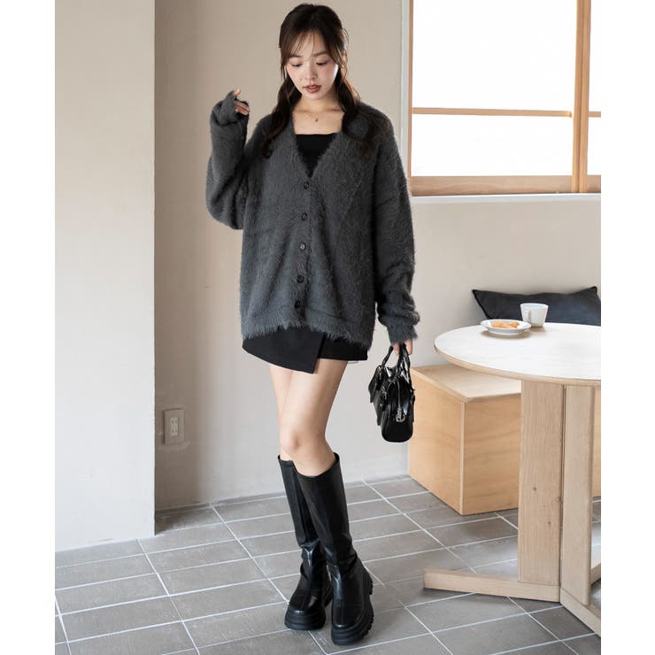 別注USPOLOシャギーニットカーデ | WEGO【WOMEN】 | 詳細画像3 