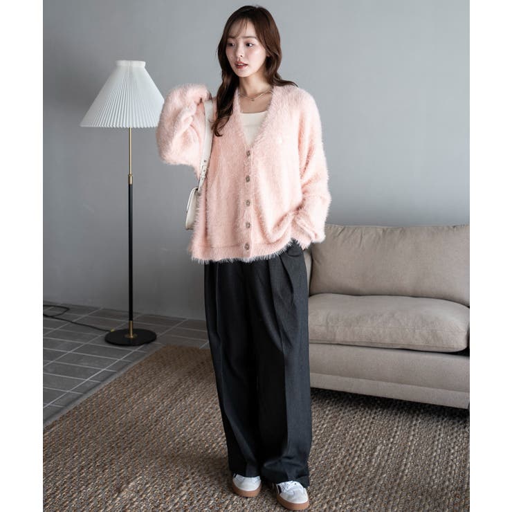 別注USPOLOシャギーニットカーデ | WEGO【WOMEN】 | 詳細画像6 