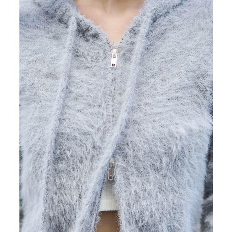 シャギーニットジップパーカー | WEGO【WOMEN】 | 詳細画像6 