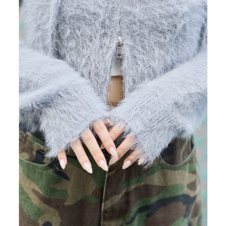 シャギーニットジップパーカー | WEGO【WOMEN】 | 詳細画像7 