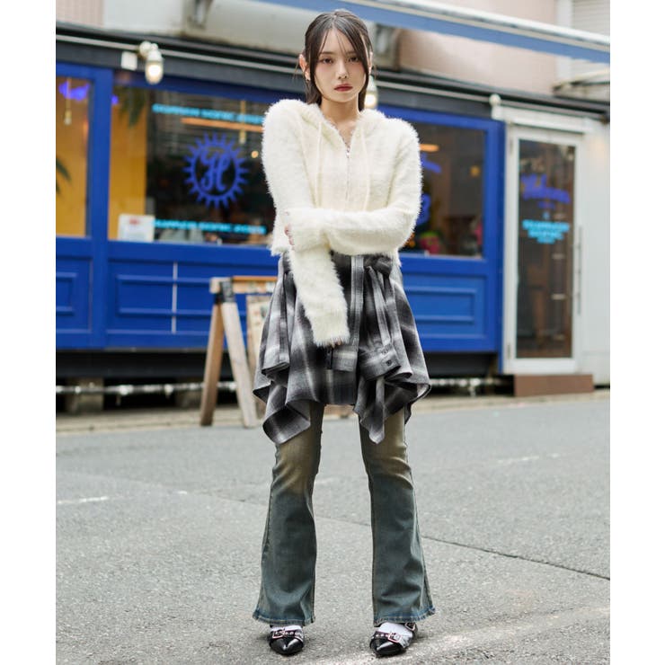 シャギーニットジップパーカー | WEGO【WOMEN】 | 詳細画像11 