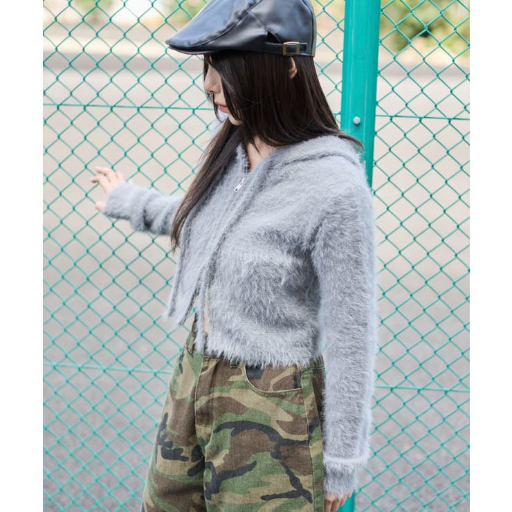 シャギーニットジップパーカー | WEGO【WOMEN】 | 詳細画像13 