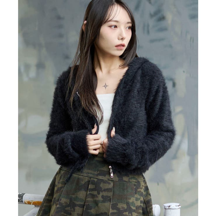 シャギーニットジップパーカー | WEGO【WOMEN】 | 詳細画像16 