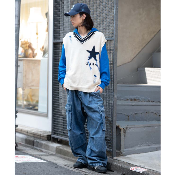 ダメージチルデンベスト | WEGO【MEN】 | 詳細画像4 