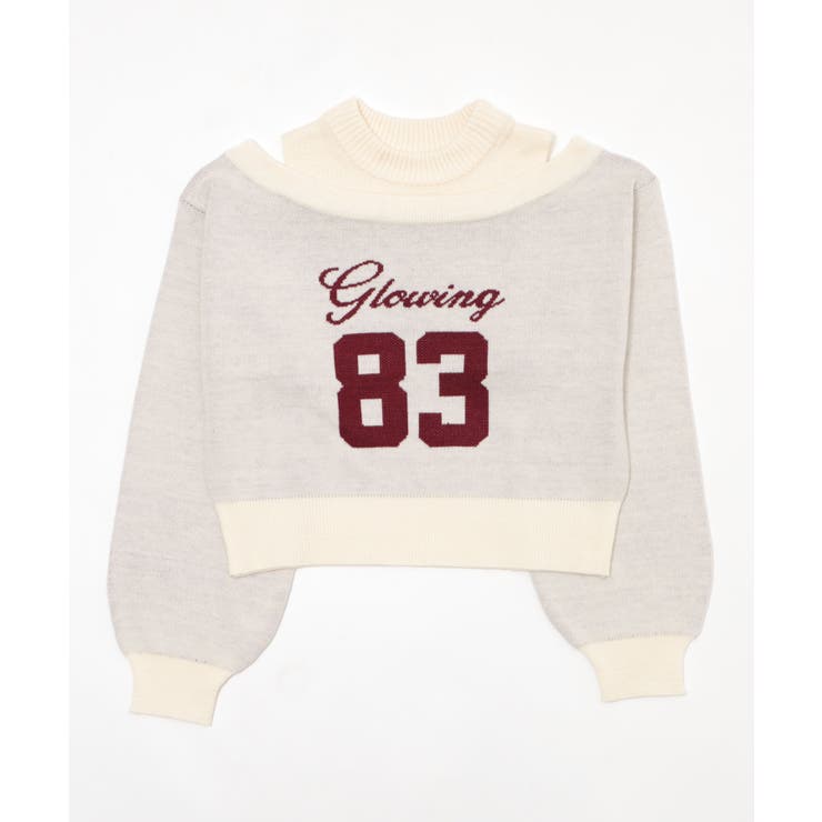 オープンショルダーナンバリングニット | WEGO【WOMEN】 | 詳細画像17 