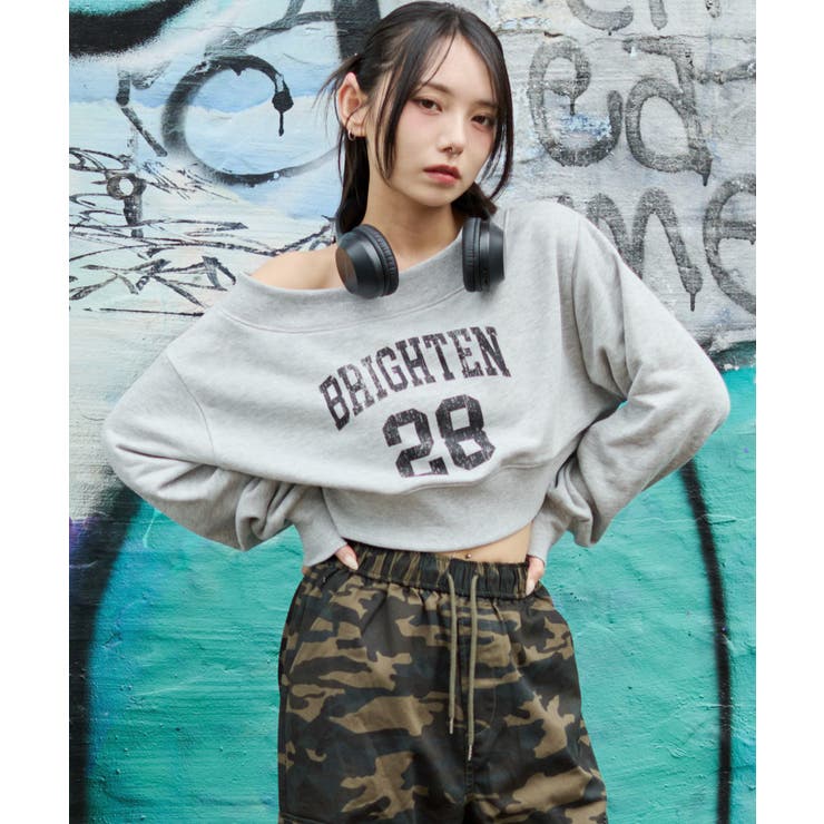 オフショルショートスウェット | WEGO【WOMEN】 | 詳細画像1 