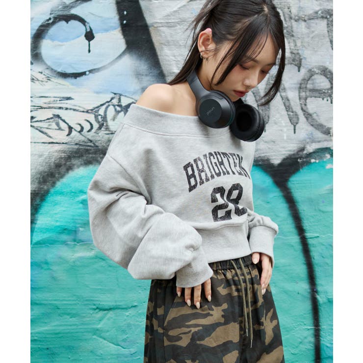 オフショルショートスウェット | WEGO【WOMEN】 | 詳細画像7 