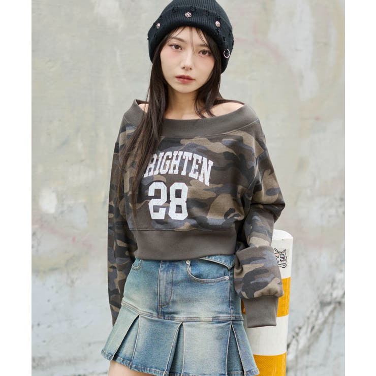 オフショルショートスウェット | WEGO【WOMEN】 | 詳細画像11 