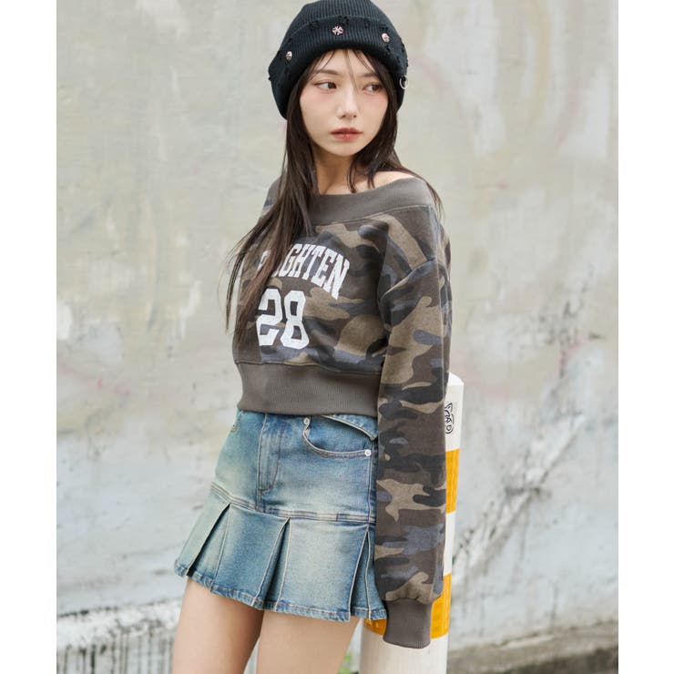 オフショルショートスウェット | WEGO【WOMEN】 | 詳細画像12 