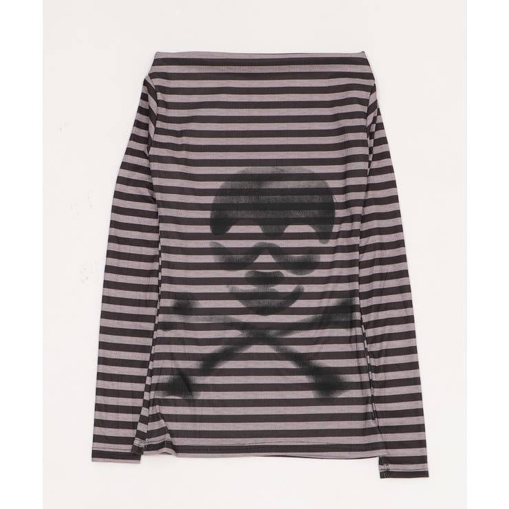 グレー | オフショルボーダードクロトップ | WEGO【WOMEN】