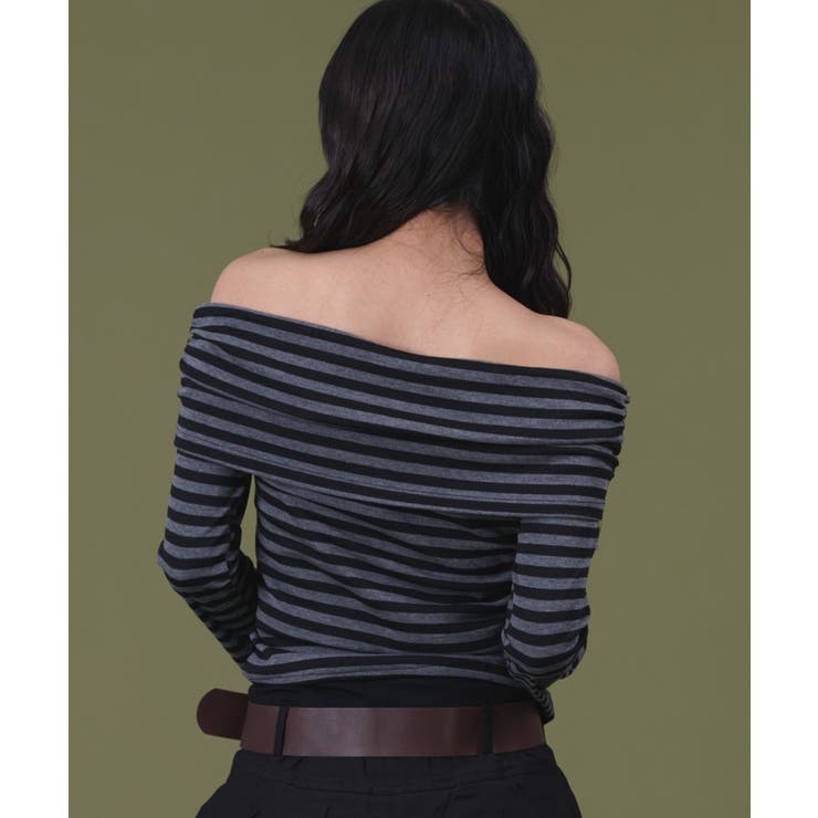 ロゴスタッズボーダーオフショルトップ | WEGO【WOMEN】 | 詳細画像7 