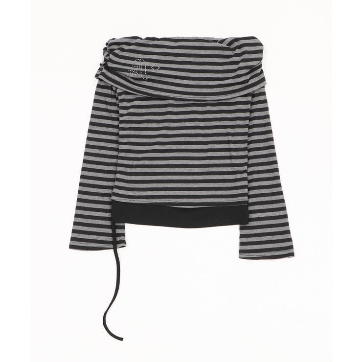 ロゴスタッズボーダーオフショルトップ | WEGO【WOMEN】 | 詳細画像10 