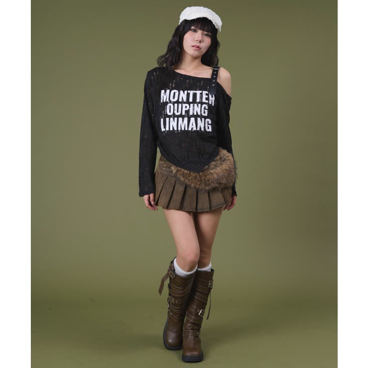 ベルトショルダーロゴニット | WEGO【WOMEN】 | 詳細画像3 