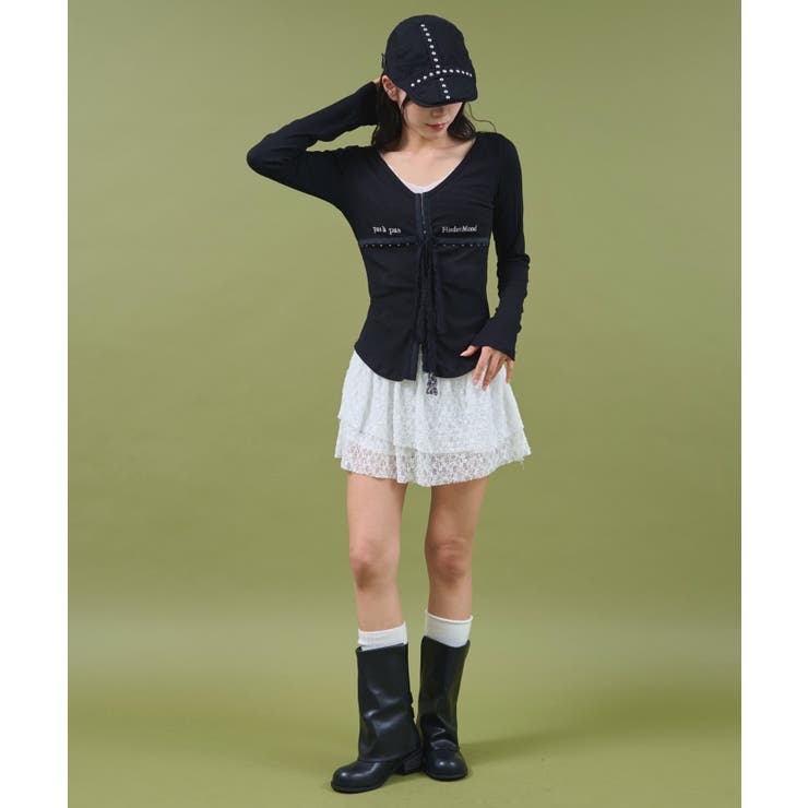 ロゴ刺繍レースフックカーデ | WEGO【WOMEN】 | 詳細画像10 