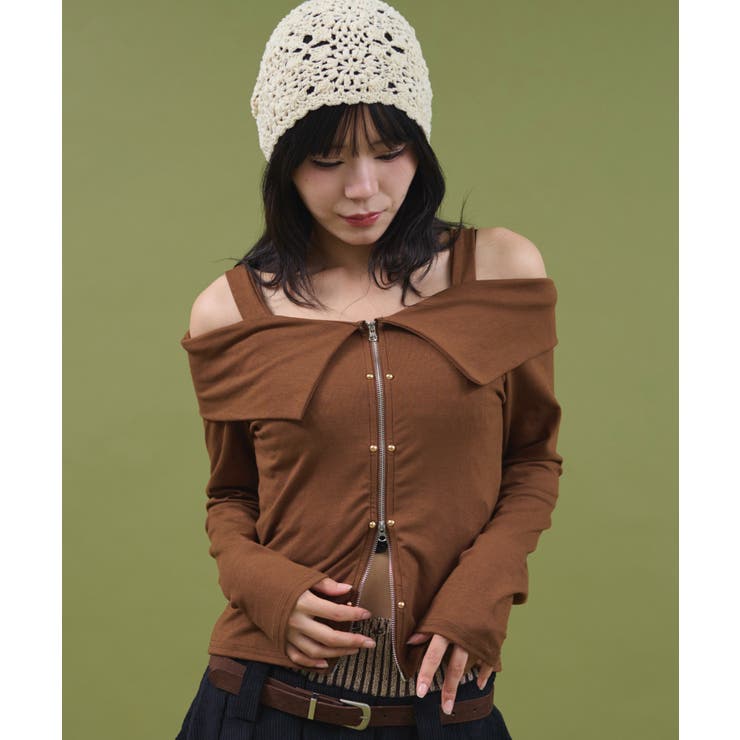 オフショルスタッズデザイントップ | WEGO【WOMEN】 | 詳細画像5 