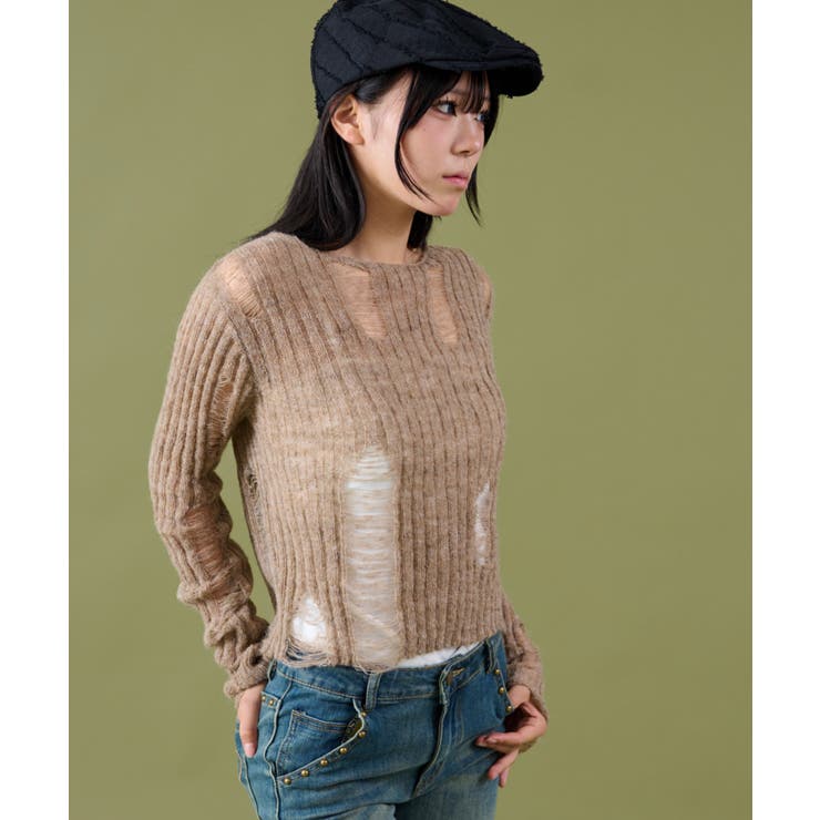 ダメージショートニット | WEGO【WOMEN】 | 詳細画像5 