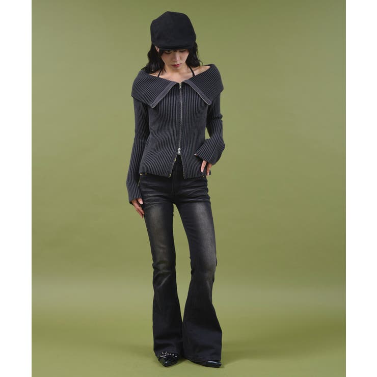 オフショルダブルジップニット | WEGO【WOMEN】 | 詳細画像9 