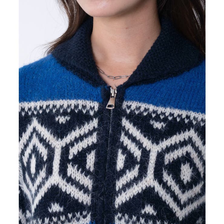 トライバル柄カウチンジップニット | WEGO【WOMEN】 | 詳細画像4 