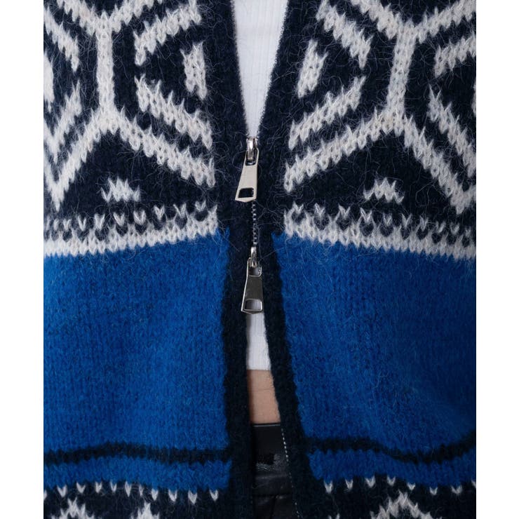 トライバル柄カウチンジップニット | WEGO【WOMEN】 | 詳細画像6 