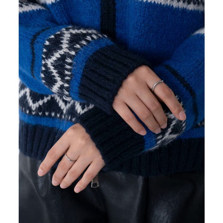 トライバル柄カウチンジップニット | WEGO【WOMEN】 | 詳細画像7 