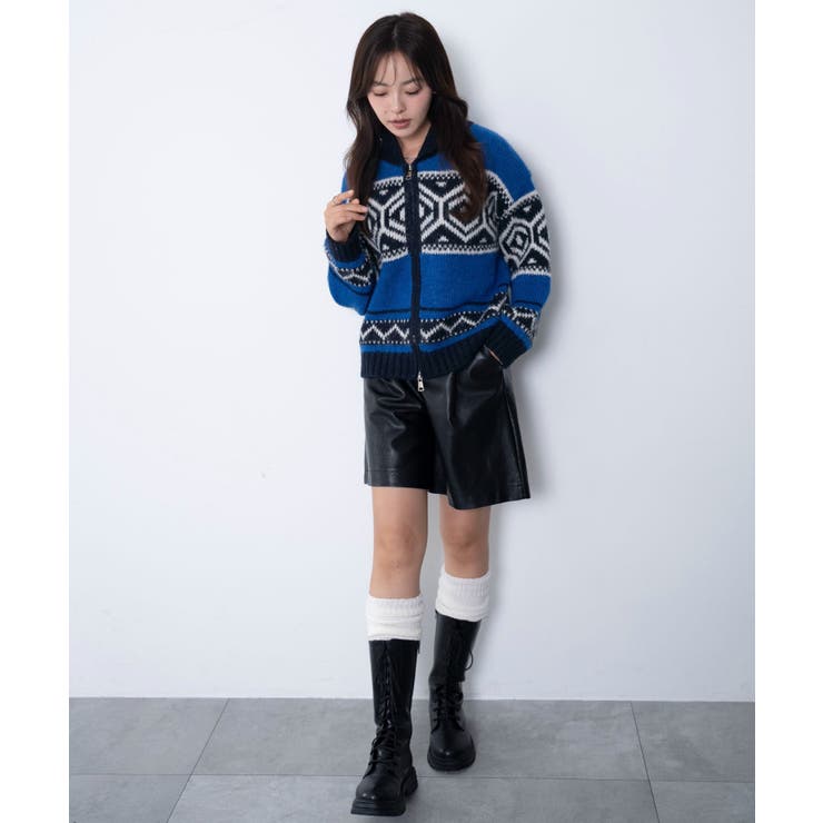 トライバル柄カウチンジップニット | WEGO【WOMEN】 | 詳細画像16 