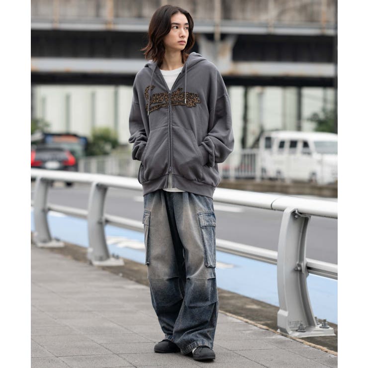レオパードワッペンダブルZIPパーカー | WEGO【MEN】 | 詳細画像24 