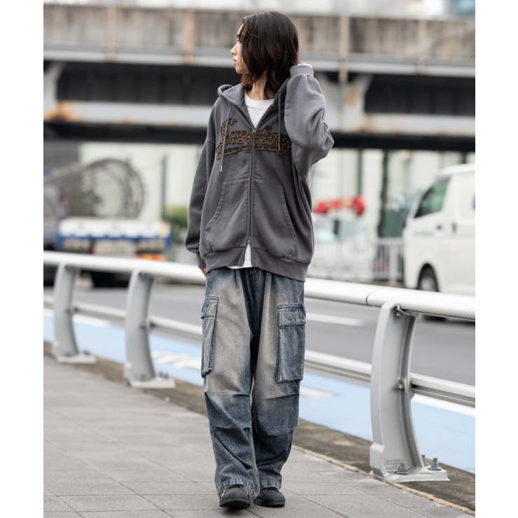 レオパードワッペンダブルZIPパーカー | WEGO【MEN】 | 詳細画像25 