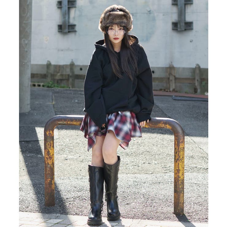 エンボスステッチロゴプルパーカー | WEGO【MEN】 | 詳細画像10 