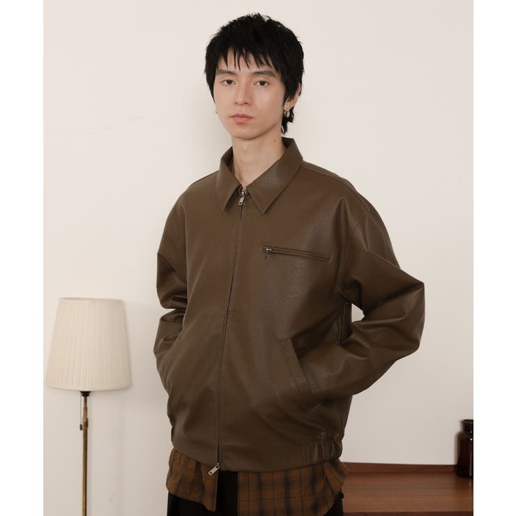 PUダブルZIPブルゾン | WEGO【MEN】 | 詳細画像12 