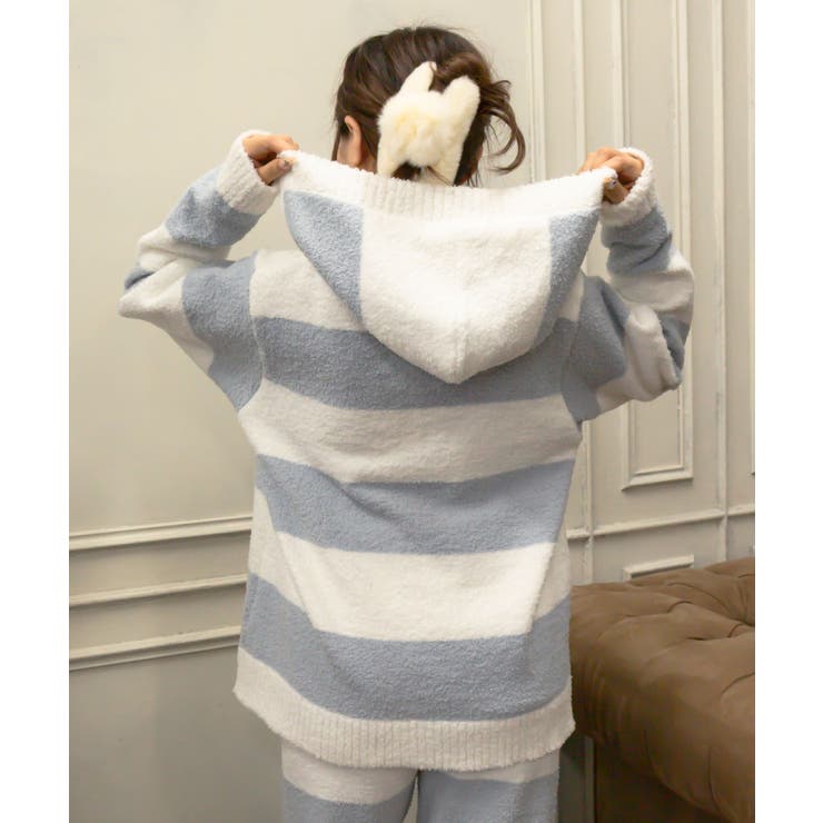 ボーダーZIPパーカー | WEGO【WOMEN】 | 詳細画像7 