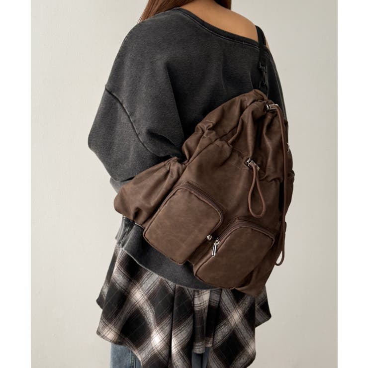 2ポケットPUドロストナップサック | WEGO【MEN】 | 詳細画像1 