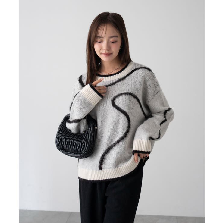 ニュアンスライン配色プルオーバー | WEGO【WOMEN】 | 詳細画像4 