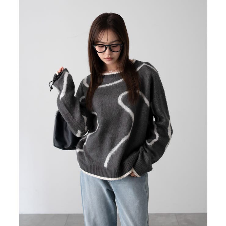 ニュアンスライン配色プルオーバー | WEGO【WOMEN】 | 詳細画像6 