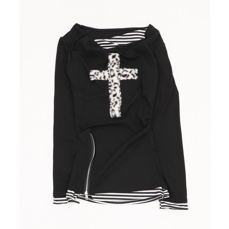 ブラック | クロスジップデザイントップ | WEGO【WOMEN】