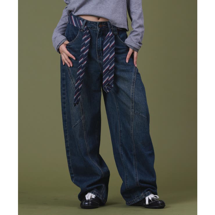 タイ付きワイドデニム | WEGO【WOMEN】 | 詳細画像3 