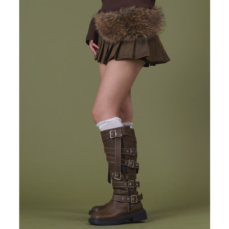 ファーベルト付きプリーツミニスカパン | WEGO【WOMEN】 | 詳細画像5 