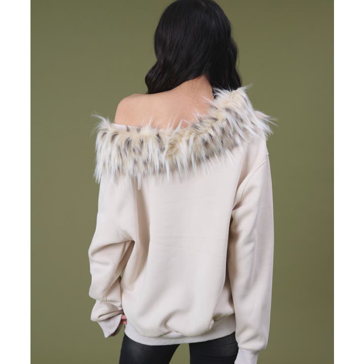 ファーオフショルダークロスプルオーバー | WEGO【WOMEN】 | 詳細画像5 